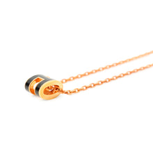 将图像加载到图库查看器中,HERMES Pop Ash Necklace Black Gold Plated Lacquer
