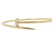 将图像加载到图库查看器中,CARTIER Juste Un Clou Diamond Bracelet Size SM/16B6066116/B6066100 18K Yellow Gold