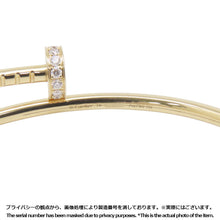 将图像加载到图库查看器中,CARTIER Juste Un Clou Diamond Bracelet Size SM/16B6066116/B6066100 18K Yellow Gold