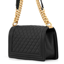 Load image into Gallery viewer, CHANEL Boy Chanel BlackA67086 Caviar Leather Size 25