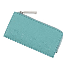 Load image into Gallery viewer, GUCCI Logomania Leather Fragment Case Light Blue/Yellow835073 Leather