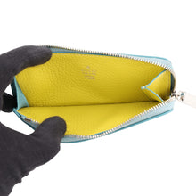 Load image into Gallery viewer, GUCCI Logomania Leather Fragment Case Light Blue/Yellow835073 Leather