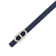 Load image into Gallery viewer, HERMES Maillon H Reversible Belt Size 70 Vert Verone/Blue Saphir Swift Leather Epsom