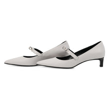 Load image into Gallery viewer, HERMES Pumps 《Chiara》 Gris Claire Leather Size 35H