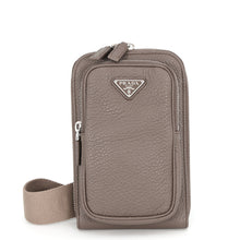 将图像加载到图库查看器中,PRADA Smartphone Case Cross Body Bag Khaki2ZH195 Leather