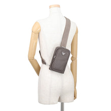 将图像加载到图库查看器中,PRADA Smartphone Case Cross Body Bag Khaki2ZH195 Leather