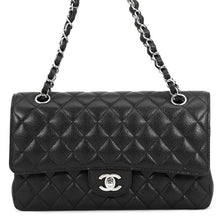 Load image into Gallery viewer, CHANEL Matelasse W Flap ChainShoulder Bag BlackA01112 Caviar Leather Size 25