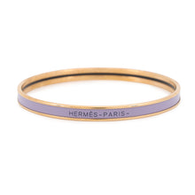Load image into Gallery viewer, HERMES Uni Bangle Size 65 LilasH240001F Gold Plated Enamel