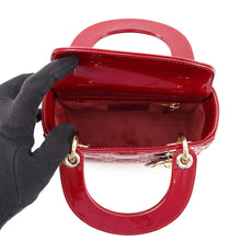 Load image into Gallery viewer, Dior Lady Dior 2WAYHandbag Cherry RedM0505OWCB_M323 Patent Calf Leather Size Mini
