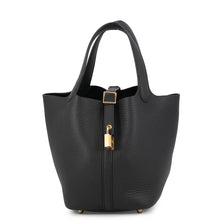 将图像加载到图库查看器中,HERMES Picotin Lock Black Taurillon Clemence Size PM