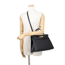 Load image into Gallery viewer, HERMES Kelly Sellier Black Box Calf Leather Size 32