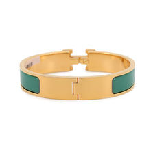 将图像加载到图库查看器中,HERMES ClicH Bracelet Malachite Gold Plated Enamel