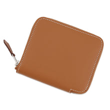 将图像加载到图库查看器中,HERMES Azap compact silk in Gold Epsom