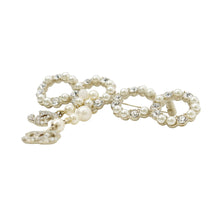 将图像加载到图库查看器中,CHANEL CC Logo Brooch Champagne Gold Metal Faux Pearl Rhinestone