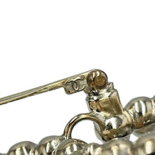 将图像加载到图库查看器中,CHANEL CC Logo Brooch Champagne Gold Metal Faux Pearl Rhinestone