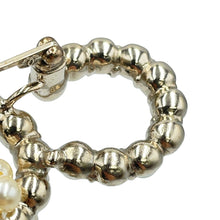 将图像加载到图库查看器中,CHANEL CC Logo Brooch Champagne Gold Metal Faux Pearl Rhinestone