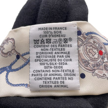 Load image into Gallery viewer, HERMES Twilly Fringe Les Crèmes à Pois Crème / Gris Perle / Multicolor Silk100% Leather