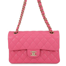 Load image into Gallery viewer, CHANEL Matelasse W Flap ChainShoulder Bag PinkA01113 Caviar Leather Size 23