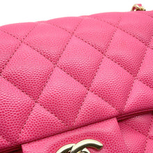 Load image into Gallery viewer, CHANEL Matelasse W Flap ChainShoulder Bag PinkA01113 Caviar Leather Size 23