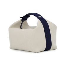 Load image into Gallery viewer, HERMES BRIDE A BLACK CABRIO Gris Perle/Navy Canvas Size GM
