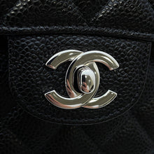 将图像加载到图库查看器中,CHANEL Matelasse W Flap ChainShoulder Bag BlackA01113 Caviar Leather Size 23
