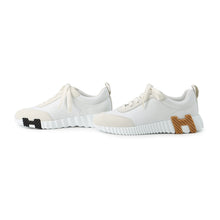 Load image into Gallery viewer, HERMES Bounce Sneakers White/Ivory Calf Leather suede Size 36.5