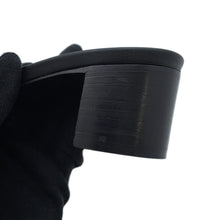 将图像加载到图库查看器中,HERMES Oazis Sandals Black Chevre Leather, Velour, Rhinestone Leather Size 36