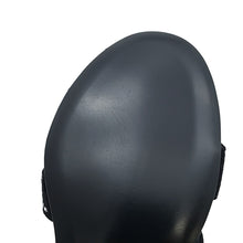 将图像加载到图库查看器中,HERMES Oazis Sandals Black Chevre Leather, Velour, Rhinestone Leather Size 36