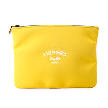 Load image into Gallery viewer, HERMES Pouch Truth Flat Neoban Yellow Polyamide Size MM