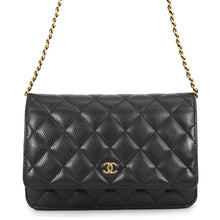 Load image into Gallery viewer, CHANEL Matelasse ChainShoulder wallet BlackAP0250 Caviar Leather
