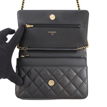 Load image into Gallery viewer, CHANEL Matelasse ChainShoulder wallet BlackAP0250 Caviar Leather