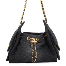 将图像加载到图库查看器中,CHANEL CHANEL25 ChainShoulder Bag BlackAS5631 Denim Size Mini