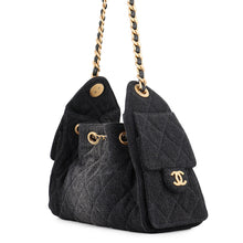将图像加载到图库查看器中,CHANEL CHANEL25 ChainShoulder Bag BlackAS5631 Denim Size Mini