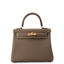 Load image into Gallery viewer, HERMES Kelly Retourne Etoupe Togo Leather Size 25