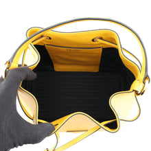 Load image into Gallery viewer, PRADA Saffiano Leather Cuir Drawstring Bag Logo 2-way Handbag Yellow1BE032 Leather