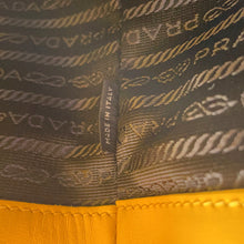 Load image into Gallery viewer, PRADA Saffiano Leather Cuir Drawstring Bag Logo 2-way Handbag Yellow1BE032 Leather