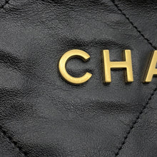 Load image into Gallery viewer, CHANEL CHANEL22 ChainShoulder Bag BlackAS3260 Shiny Calf Leather Size Small
