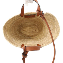 Load image into Gallery viewer, CELINE Teen Triomphe Panier Basket Bag Brown/Beige194002EFA.04LU Raffia Calf Leather