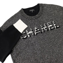 将图像加载到图库查看器中,CHANEL Logo Knit Size 38 Black/MulticolorP62886 Cashmere43% Cotton21% Viscose18% Silk8% Polyester5% Polyamide4% Elastine1%