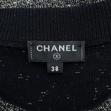 将图像加载到图库查看器中,CHANEL Logo Knit Size 38 Black/MulticolorP62886 Cashmere43% Cotton21% Viscose18% Silk8% Polyester5% Polyamide4% Elastine1%