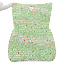 Load image into Gallery viewer, CHANEL CC Logo Chain Handbag Green/Multicolor Tweed