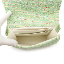 Load image into Gallery viewer, CHANEL CC Logo Chain Handbag Green/Multicolor Tweed