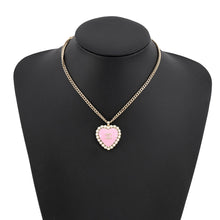 Load image into Gallery viewer, CHANEL Heart Necklace PinkABG221 B21625 Metal Costume Pearl Resin