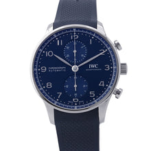 Load image into Gallery viewer, IWC Portugieser Chronograph W41mm Stainless Steel Rubber Blue DialIW371606
