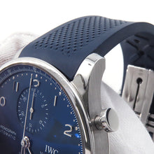 Load image into Gallery viewer, IWC Portugieser Chronograph W41mm Stainless Steel Rubber Blue DialIW371606