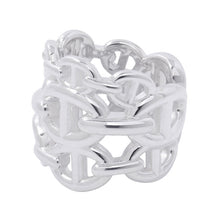 将图像加载到图库查看器中,HERMES Chaine d'Ancre Anchene Ring Size GM/49/#9 SV925