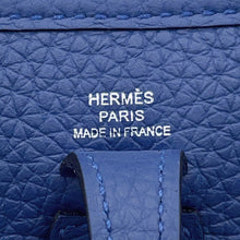 Load image into Gallery viewer, HERMES Evelyne Long Blue Tie Taurillon Clemence Size TPM
