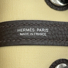 Load image into Gallery viewer, HERMES Neo Garden Vanilla/Blanc Toile Officier Negonda Leather Size 23