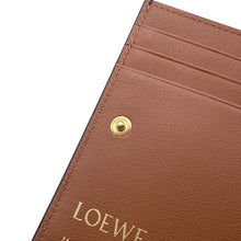 将图像加载到图库查看器中,LOEWE Knot Compact Wallet Black/BrownCEM1NCWX01 Shiny Nappa Calf