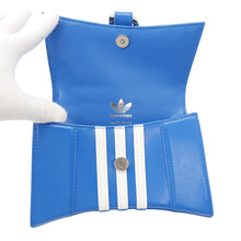 Load image into Gallery viewer, BALENCIAGA Adidas Collaboration Hourglass 2-Way Bag Blue/White592833 4391 640167 Leather Size XS